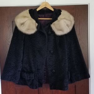 Vintage black bell coat